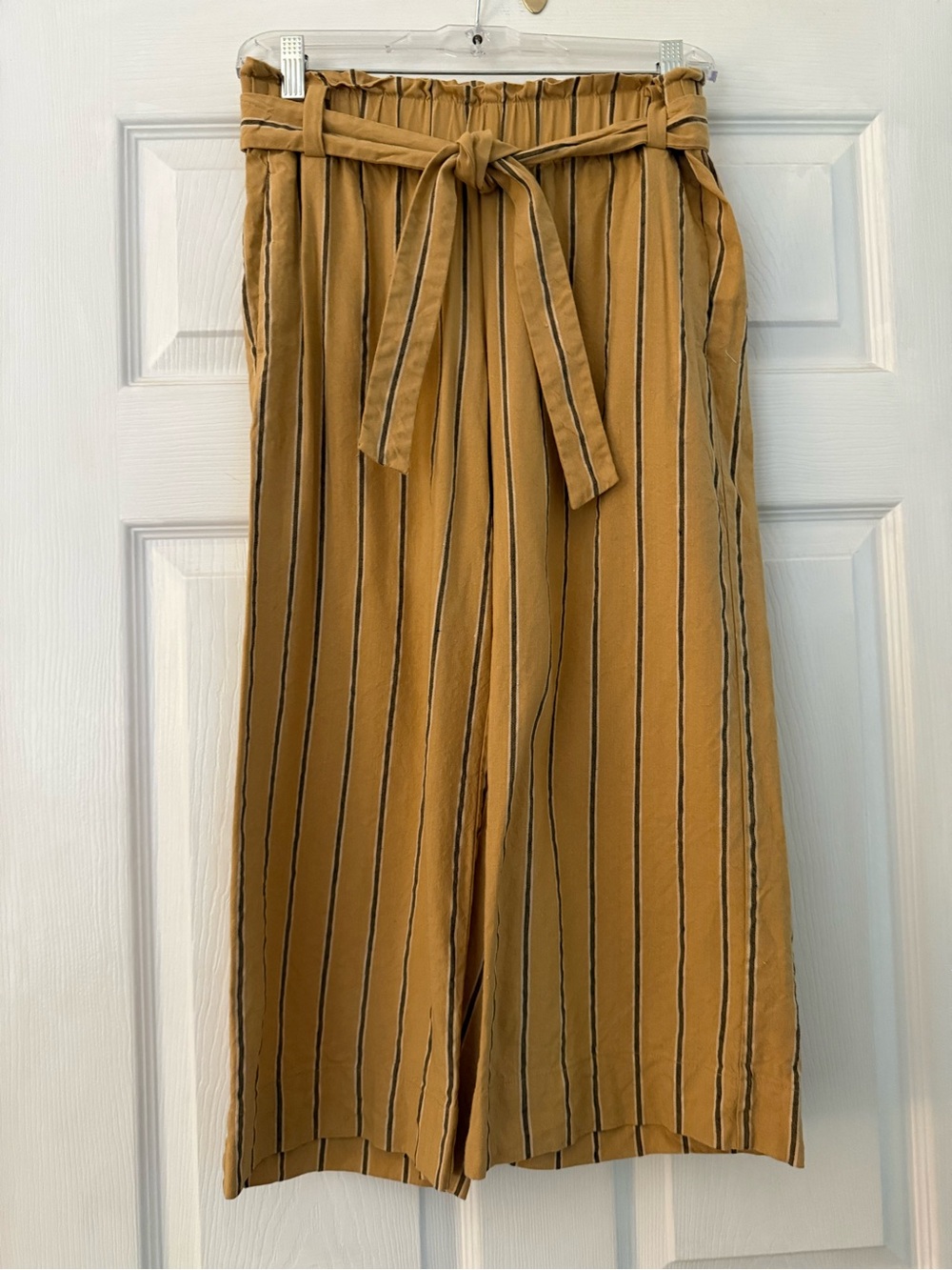 J. Jill Striped Linen Stretch Crop Pants xsp